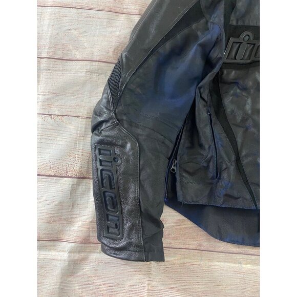 Icon Arc Men's Black & Blue Full Zip Protective Performance Jacket - Large - Picture 12 of 12